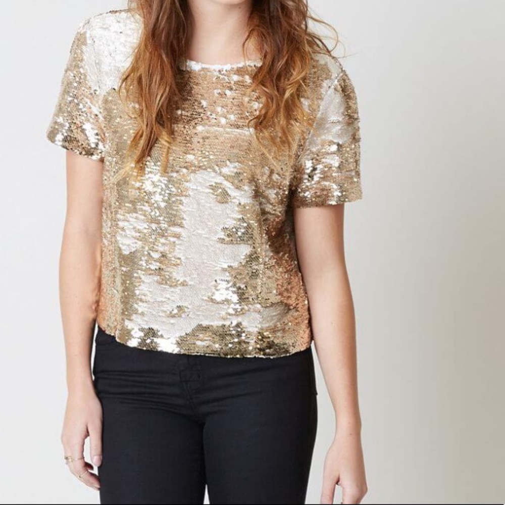 Buckle Mermaid Sequin Shirt